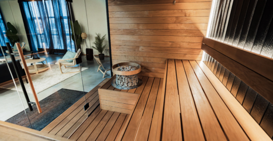 HUUM HIVE Mini in padel sauna31